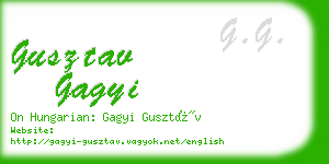 gusztav gagyi business card
